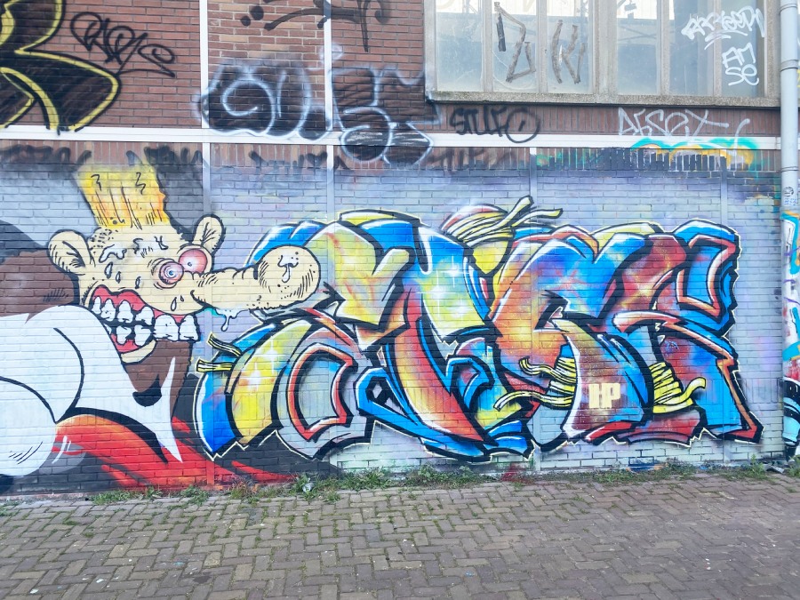 stick, ndsm, graffiti, amsterdam